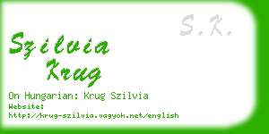 szilvia krug business card